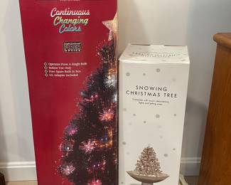 Fiber Optic & snowing Christmas trees