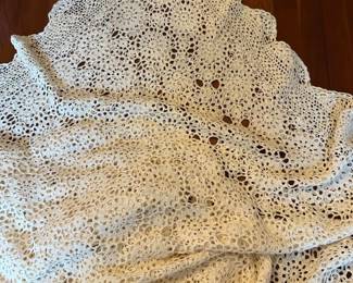 Vtg. crocheted table cloth