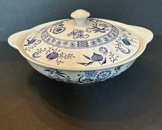 J&G Meak Blue Nordic Tureen English Iron Stone