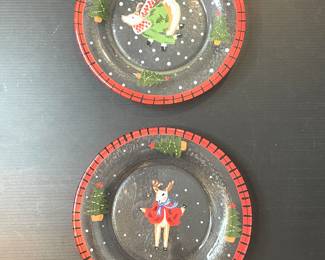 Handpainted glass plates