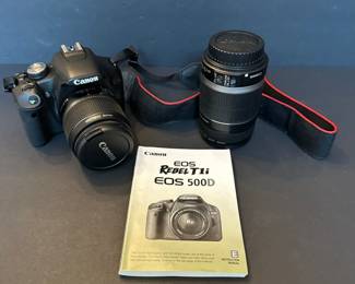 Canon EOS 500 D Digital Camara and lenses