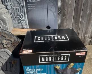 Boxed Monsters, Ghouls, Pumpkins,  Full Size Mannequins all boxed up