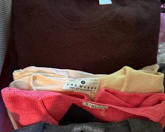 Saks cashmere sweaters. 