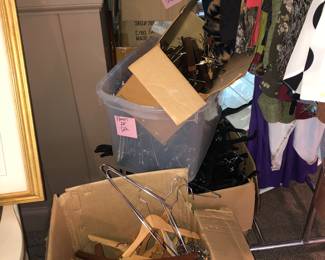 Boxes full of hangers