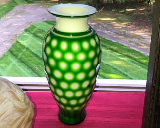 Cased glass vase ca. 1930