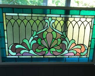 A fine antique stained glass window