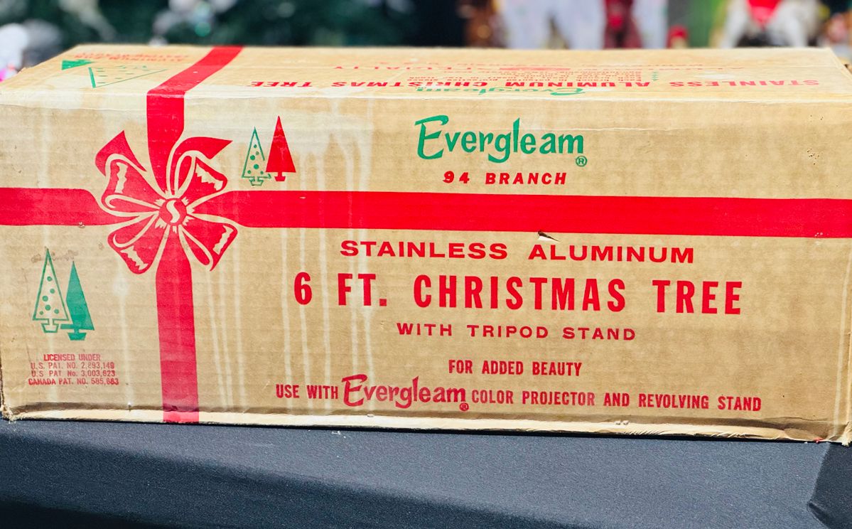 Vtg Stainless Aluminum 6 FT. Christmas Tree