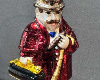 Polonaise Kurt Adler Glass Christmas Ornament Dr Watson from Sherlock Holmes Vtg