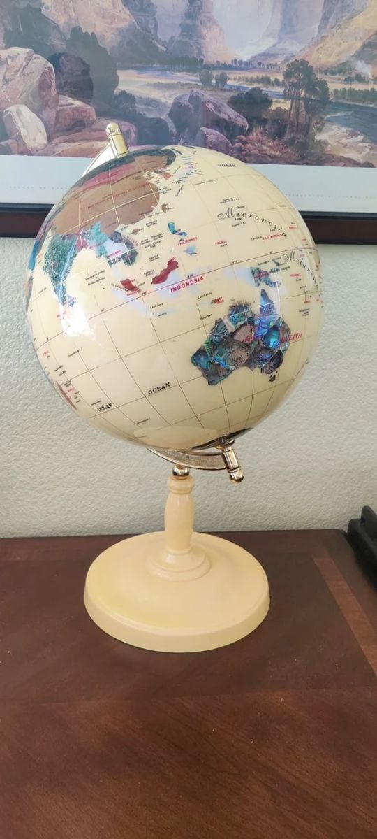 Natural stone globe