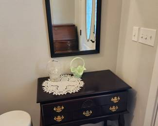 TABLE AND MATCHING MIRROR