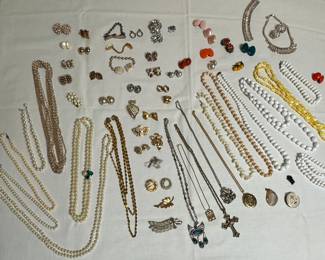 Lots of costume jewelry from my great aunt, Tete