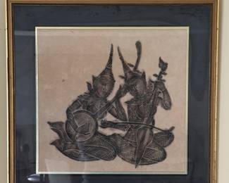 Thailand musicians - protective glass, double matted