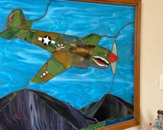 Airplane Stain Glass Picture