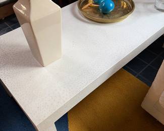 Leather coffee table 
