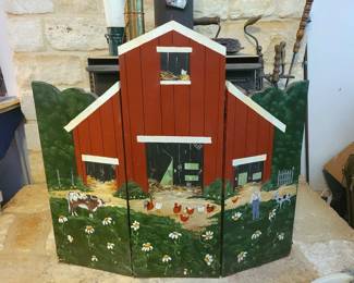 Summer fireplace screen