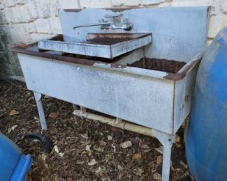 Galvanized sink