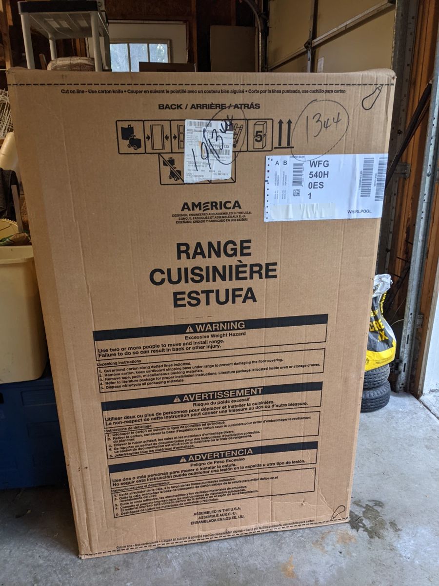 New Whirlpool Gar Range (still in the box)