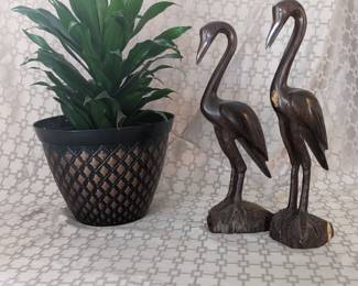 Two Wooden Birds
