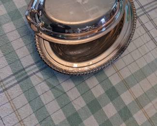 Silver serving dish