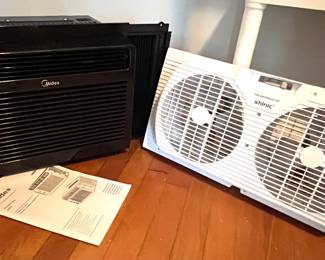 Midea window air conditioner, window fan