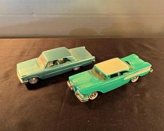 Ford Galaxie and Edsel models, likely dealer promotional toys