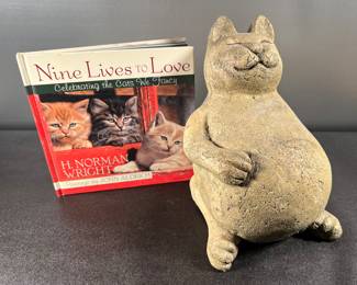 Fat cat made of volcanic ash, kitty book