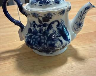Blue and white teapot