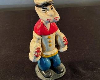 Popeye cast iron bank