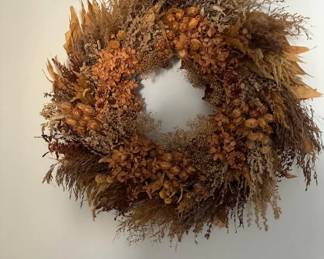 Wreath of dried materials