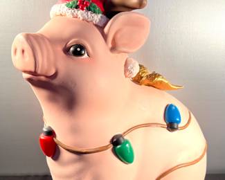 Large Christmas pig, lights up
