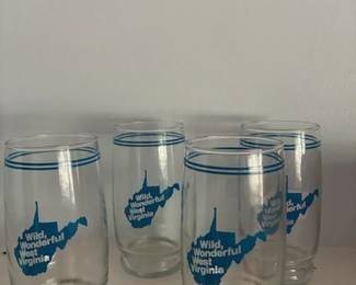 Vintage West Virginia glasses