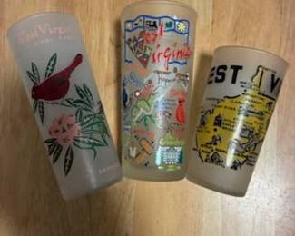 West Virginia frosted glasses