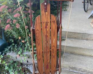 Vintage wood sled