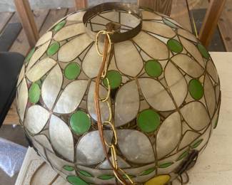 Capiz shell chandelier