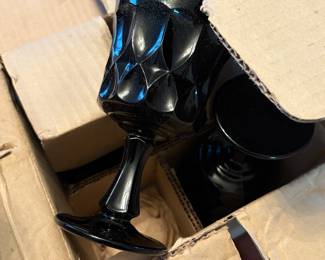 Noritake Black Goblets in original box