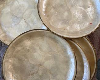Capiz shell plates