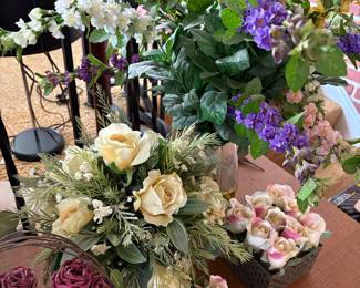 Lots of slik forever floral arrangements