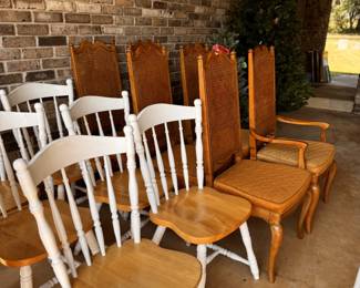 Excellent condition cane back chairs