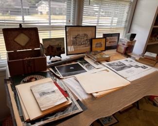 Antique & vintage prints, postcards, and original art around the home.