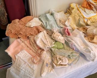 Antique and vintage baby clothes.