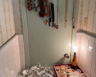 So much vintage jewlry. Antique jewlry is not yet posted - it is being appraied, will be in sale.