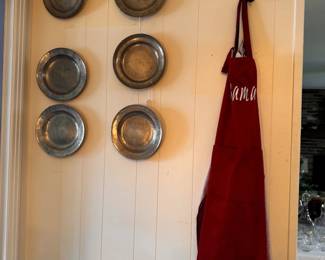 Antique pewter plates