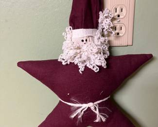 Vintage Christmas star Santa...We have so much Christmas, there is a Christmas Room in the basement! Santa will point the way!