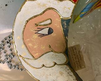 Paper Mache Santa/moon