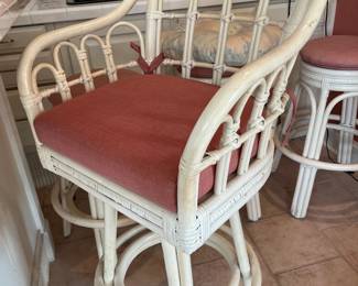 Great Rattan bar chairs ...Rattan lasts forever!