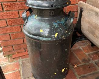 Antique Milk Can...you know you want this! We also are offering the cild's school desk...cast iron and solid wood.