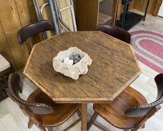 Table and 4 chairs
All wood -$125