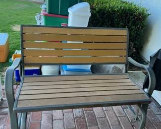 Glider rocking bench