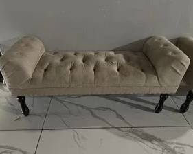 Custom Upholstered Tufted Bench