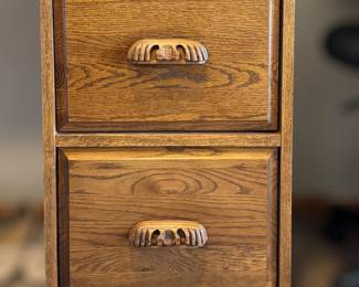 Small wood filing cabinet
